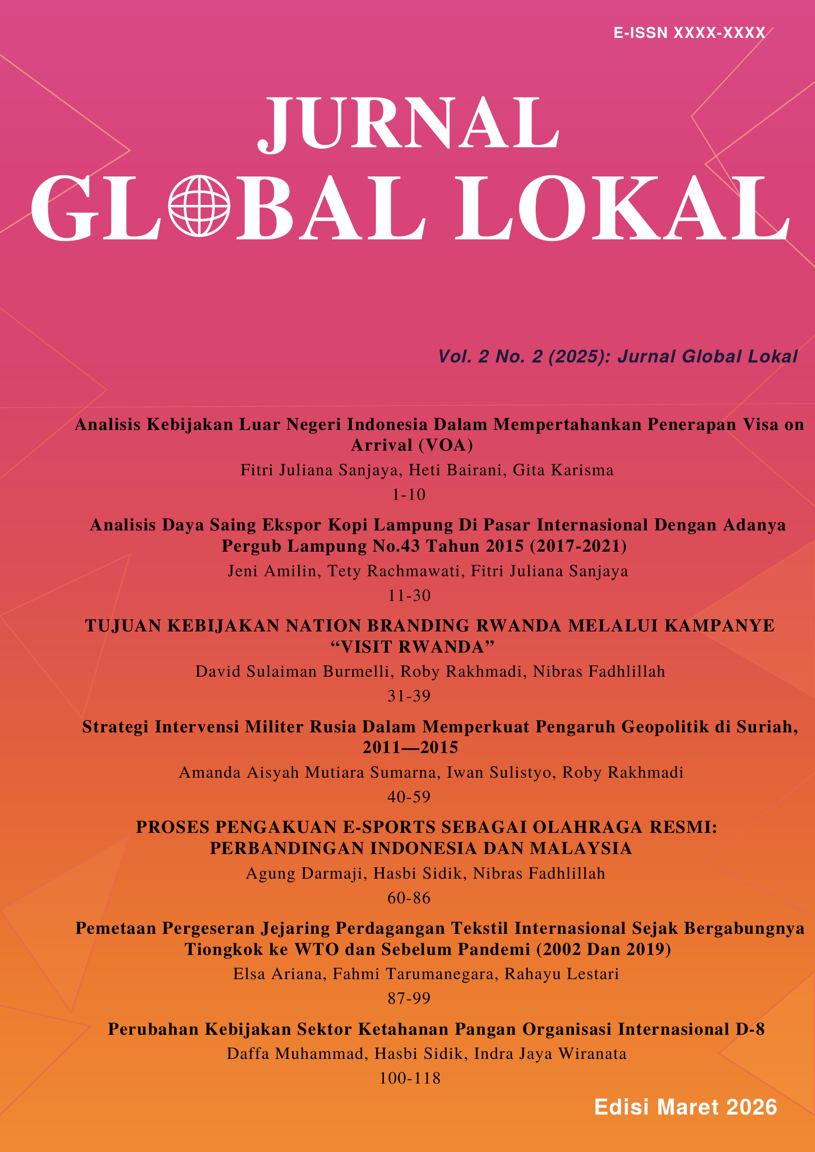 					View Vol. 2 No. 2 (2025): Jurnal Global-Lokal
				